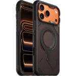 Husa pentru iPhone 17 Pro, Aulumu A17 Rugged Outdoor, TPU Rezistent, Compatibila MagSafe, Ventilatie pentru Disipare Caldura, Margini Intarite, Cadrul Camerei Ridicat, Design Rezistent la Socuri, Protectie Maxima, Negru/Gri