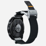 Curea pentru Garmin Fenix 5/5 Plus/6/6 Pro/Sapphire/7/7 Pro/8 47mm, Forerunner 745/935/945/955/965, Instinct Standard/2/Crossover/Solar, Approach S60/S62/S70, Descent G1/G1 Solar, Quatix 5/6/7/7 Pro, Epix Gen 2, Epix Pro Gen 2, D2 Delta/Mach 1, MARQ, QuickFit 22mm, Aulumu C11 Mag-Buckle Slim Band, Nylon moale, Catarama magnetica inox, Reglaj rapid, Negru/Gri - imagine 2