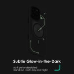 Husa pentru iPhone 16 Pro, Aulumu A16 Frosted, TPU rezistent, Compatibila MagSafe, Efect fosforescent, Protectie Camera, Butoane aluminiu, Racire activa CoolHyper, Protectie premium, Gri/Transparent - imagine 2