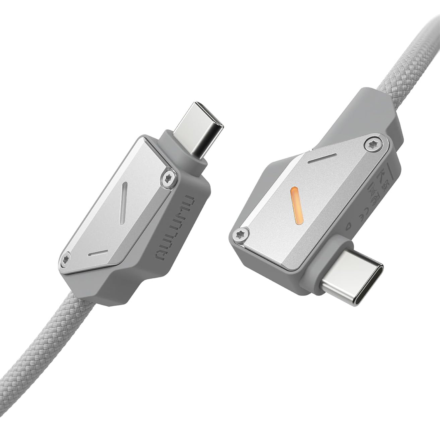 6193SsBY8BL._SL1500_ copy Cablu USB-C la USB-C Aulumu M07 Light Carbon, 200cm, Incarcare rapida 240W PD, Transfer date 10Gbps, Video 4K@60Hz, USB 3.1 Gen 2, Fibra de carbon, Nylon impletit, Indicator LED, Alb - imagine 1