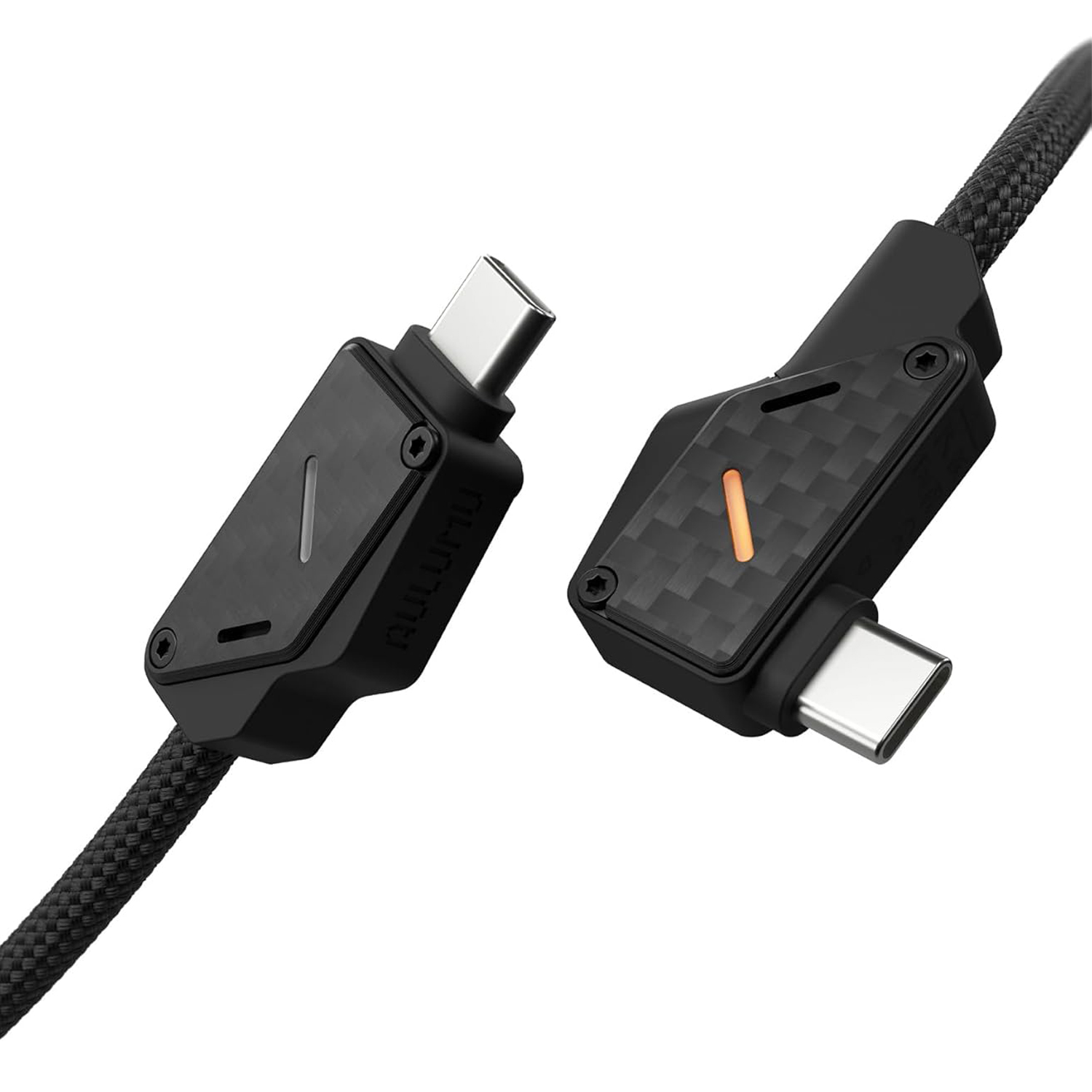 61OgW1AFawL._SL1500_ copy Cablu USB-C la USB-C Aulumu M07 Light Carbon, 120cm, Incarcare rapida 240W PD, Transfer date 10Gbps, Video 4K@60Hz, USB 3.1 Gen 2, Fibra de carbon, Nylon impletit, Indicator LED, Negru - imagine 1