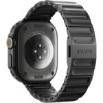 Curea pentru Apple Watch Ultra 1/2/3 49mm, Seria 11/10 46mm, Seria 9/8/7 45mm, Seria 6/5/4/SE 44mm, Aulumu C01 Hi-Per, Aliaj de Titan, Inchidere Magnetica N52, Design Premium, Reglaj Rapid, Negru - imagine 2