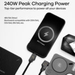 Cablu USB-C la USB-C Aulumu M07 Light Carbon, 120cm, Incarcare rapida 240W PD, Transfer date 10Gbps, Video 4K@60Hz, USB 3.1 Gen 2, Fibra de carbon, Nylon impletit, Indicator LED, Negru - imagine 3