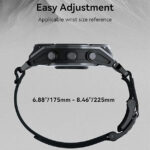Curea pentru Garmin Fenix 3/3HR/3 Sapphire/5X/5X Plus/6X/6X Pro/7X/7X Pro/8 51mm, Instinct 2X Solar, Enduro 1/2, QuickFit 26mm, Aulumu C11 Mag-Buckle Slim Band, Nylon moale, Catarama magnetica inox, Reglaj rapid, Negru - imagine 9