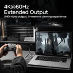 Cablu USB-C la USB-C Aulumu M07 Light Carbon, 200cm, Incarcare rapida 240W PD, Transfer date 10Gbps, Video 4K@60Hz, USB 3.1 Gen 2, Fibra de carbon, Nylon impletit, Indicator LED, Alb - imagine 4