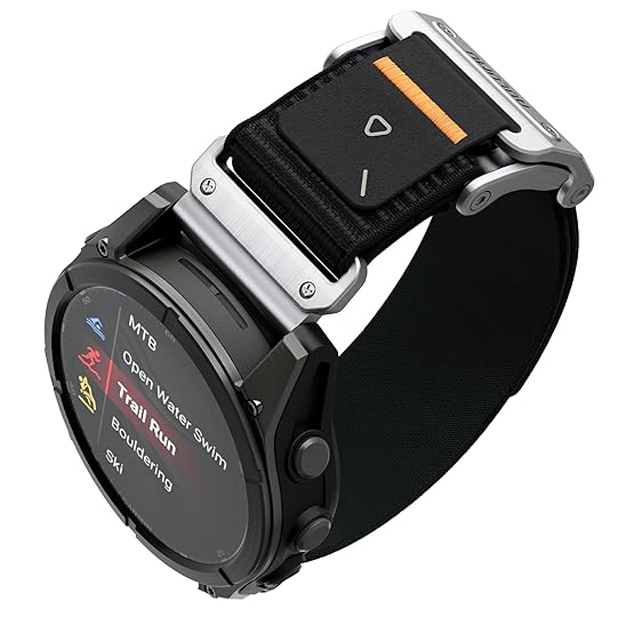 71vWeJ3m9ZL._AC_SY625_ (1) copy Curea pentru Garmin Fenix 5/5 Plus/6/6 Pro/Sapphire/7/7 Pro/8 47mm, Forerunner 745/935/945/955/965, Instinct Standard/2/Crossover/Solar, Approach S60/S62/S70, Descent G1/G1 Solar, Quatix 5/6/7/7 Pro, Epix Gen 2, Epix Pro Gen 2, D2 Delta/Mach 1, MARQ, QuickFit 22mm, Aulumu C11 Mag-Buckle Slim Band, Nylon moale, Catarama magnetica inox, Reglaj rapid, Negru/Gri - imagine 1