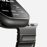 Curea pentru Apple Watch Ultra 1/2/3 49mm, Seria 11/10 46mm, Seria 9/8/7 45mm, Seria 6/5/4/SE 44mm, Aulumu C01 Hi-Per, Aliaj de Titan, Inchidere Magnetica N52, Design Premium, Reglaj Rapid, Negru - imagine 4