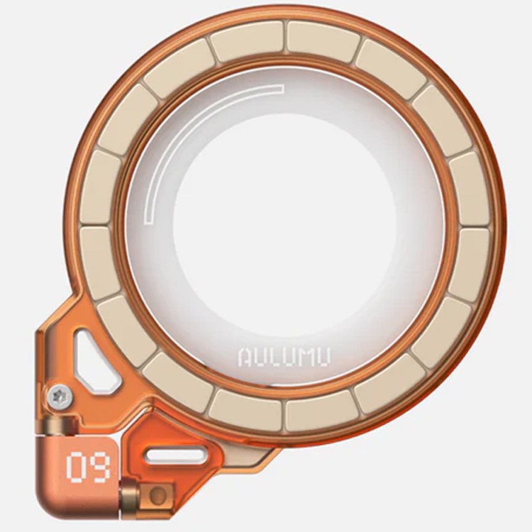 G09T_e676a941-b849-49b4-891f-a87389212704 copy Stand MagSafe Aulumu G09 Ghost Infinite 360°, Rotire 360° pe mai multe axe, Prindere magnetica puternica N52, Inel ergonomic pentru sustinere, Suport pentru birou, Compact si portabil, Portocaliu/Transparent - imagine 1