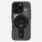 Husa pentru iPhone 16 Pro, Aulumu A16 Frosted, TPU rezistent, Compatibila MagSafe, Efect fosforescent, Protectie Camera, Butoane aluminiu, Racire activa CoolHyper, Protectie premium, Gri/Transparent - imagine 8