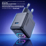 Incarcator 45W Turbo Fast Charge GaN cu Afisaj Digital TFT DaDen, 1x USB Type-C, Incarcare Rapida Power Delivery PD 3.2 AVS, Monitorizare Putere si Temperatura, Protectie Inteligenta, Gri - imagine 15