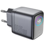 Incarcator 45W Turbo Fast Charge GaN cu Afisaj Digital TFT DaDen, 1x USB Type-C, Incarcare Rapida Power Delivery PD 3.2 AVS, Monitorizare Putere si Temperatura, Protectie Inteligenta, Gri - imagine 8